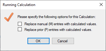 NASIS Client Running Calculation window